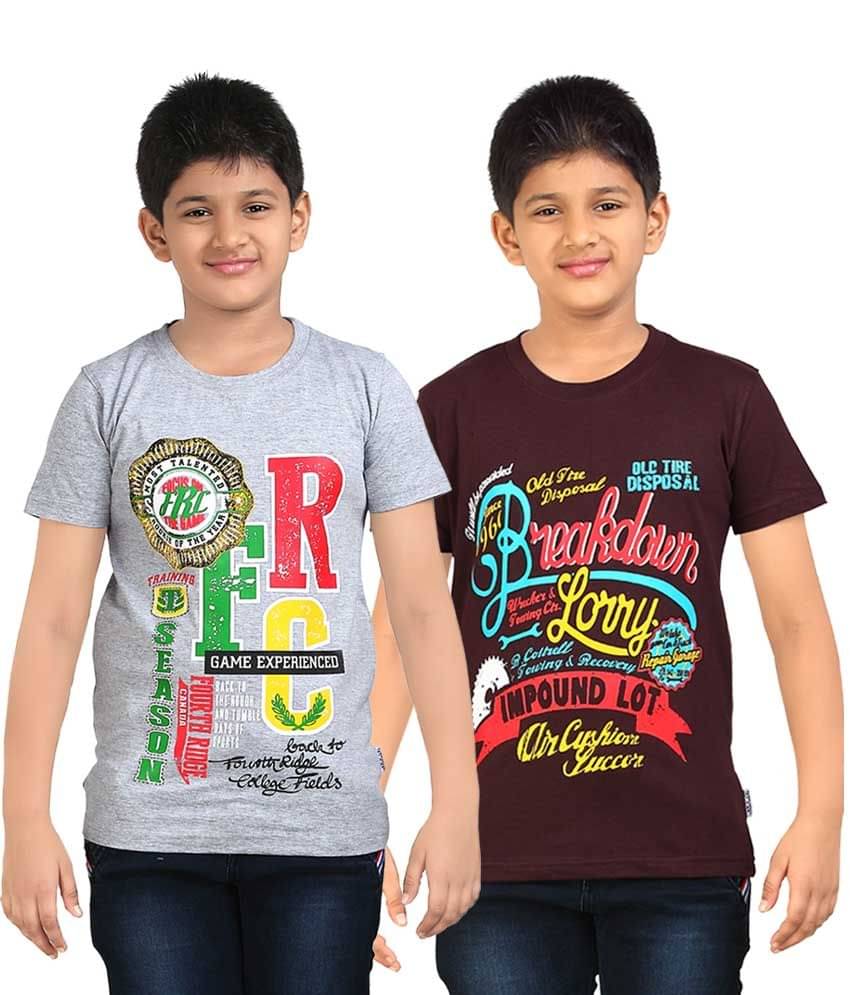     			Dongli Pack of 1 Boys Cotton T-Shirt ( Multi Color )