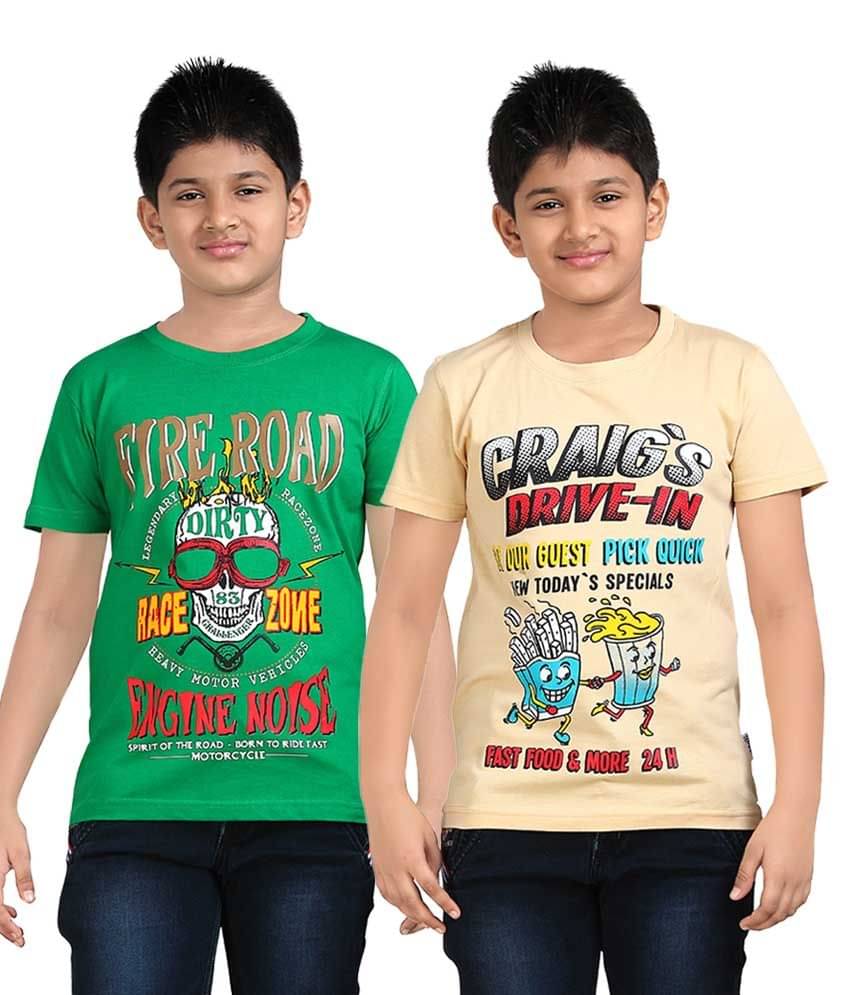     			Dongli Pack of 1 Boys Cotton T-Shirt ( Multi Color )