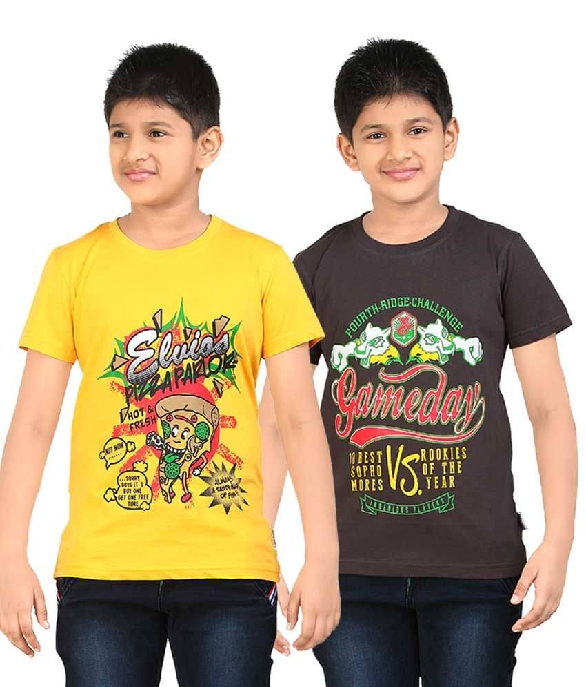     			Dongli Pack of 1 Boys Cotton T-Shirt ( Multi Color )