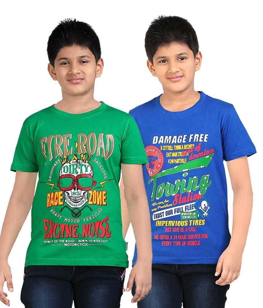     			Dongli Pack of 1 Boys Cotton T-Shirt ( Multi Color )