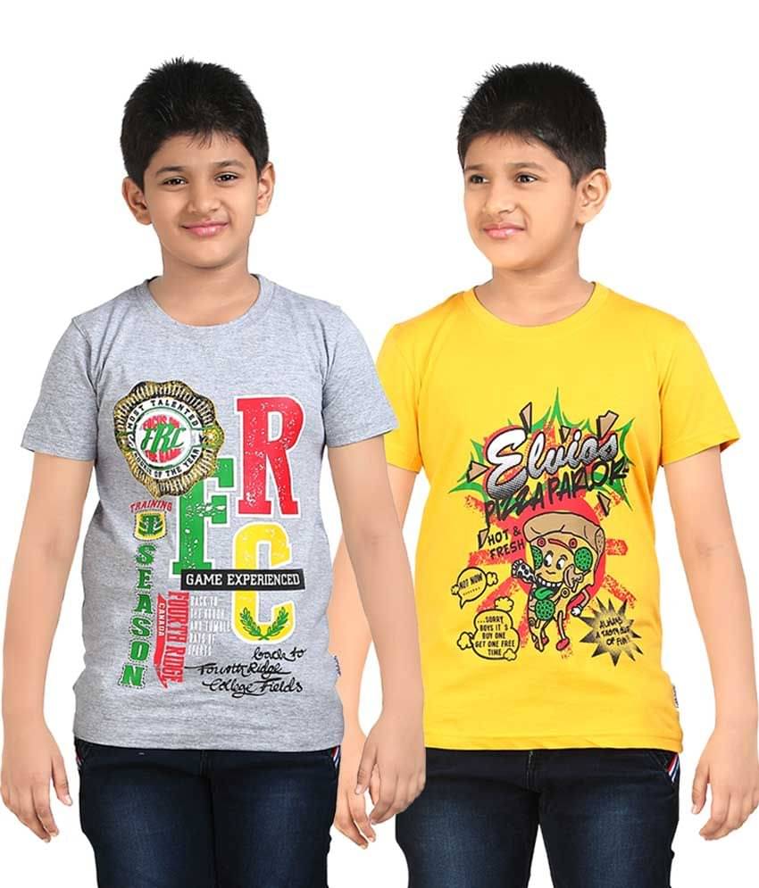     			Dongli Pack of 1 Boys Cotton T-Shirt ( Multi Color )