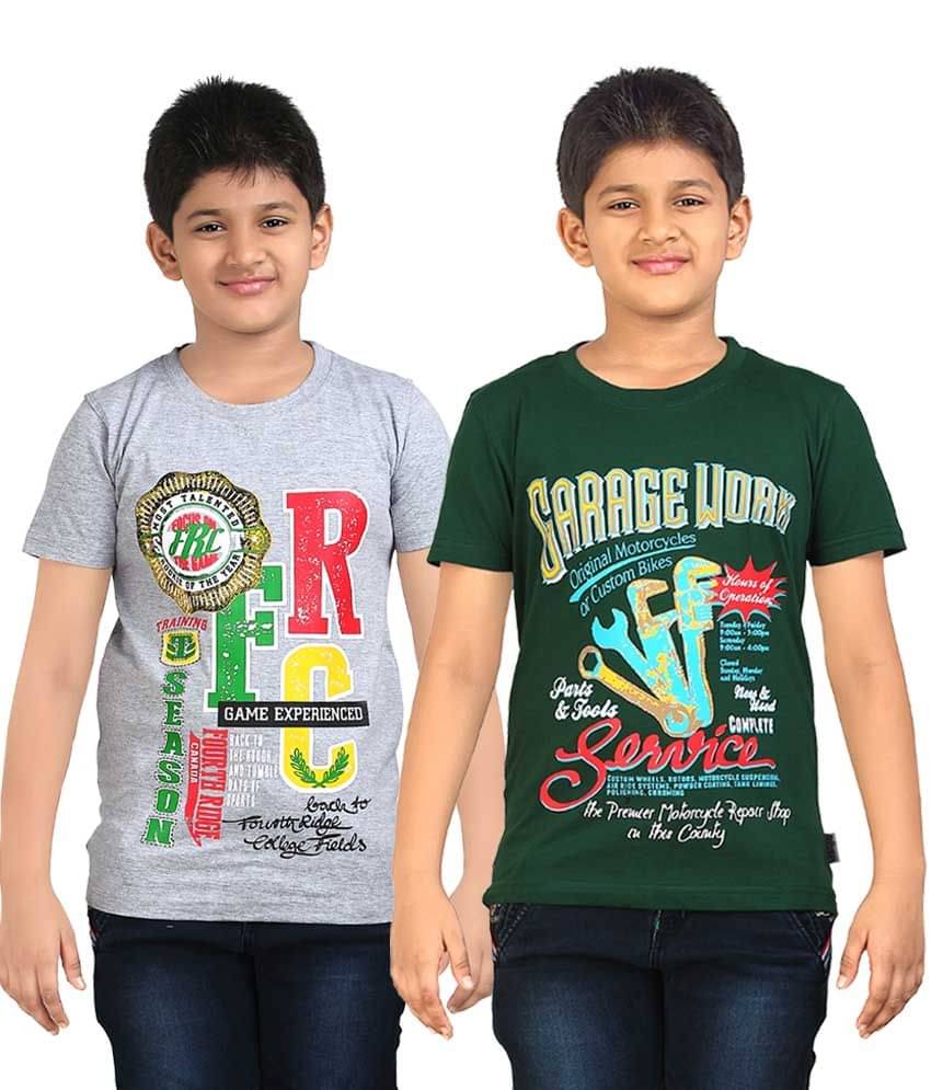     			Dongli Pack of 2 Boys Cotton Polo T-Shirt ( Multi Color )