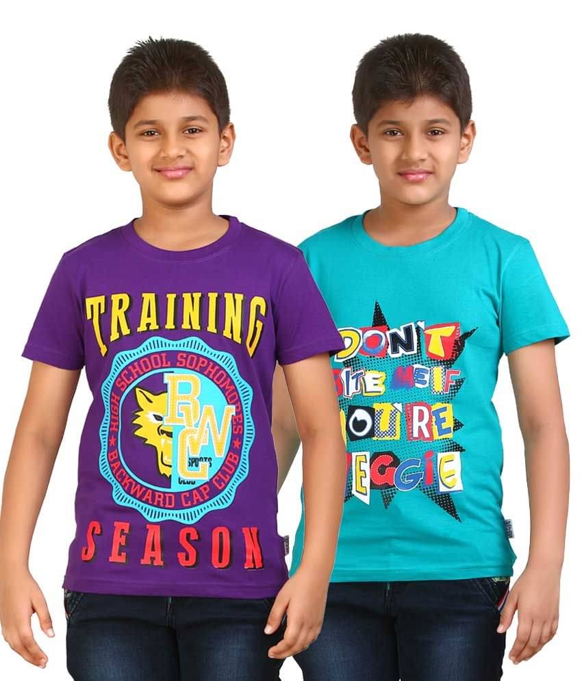     			Dongli Pack of 1 Boys Cotton T-Shirt ( Multi Color )