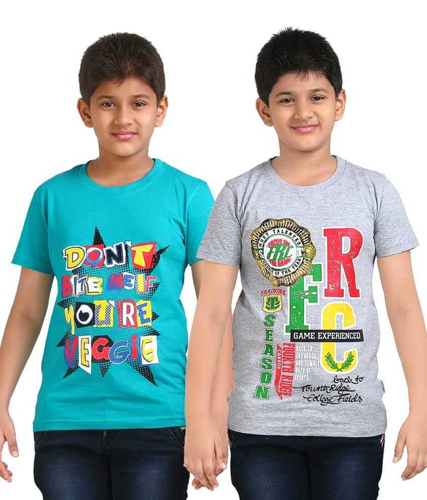     			Dongli Pack of 1 Boys Cotton T-Shirt ( Multi Color )