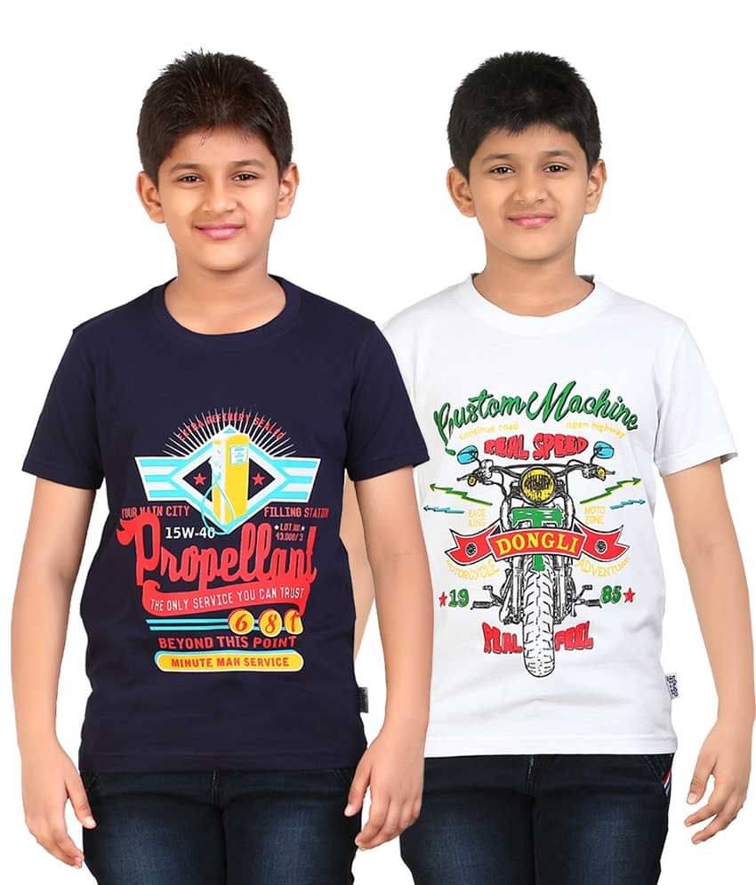     			Dongli Pack of 1 Boys Cotton T-Shirt ( Multi Color )