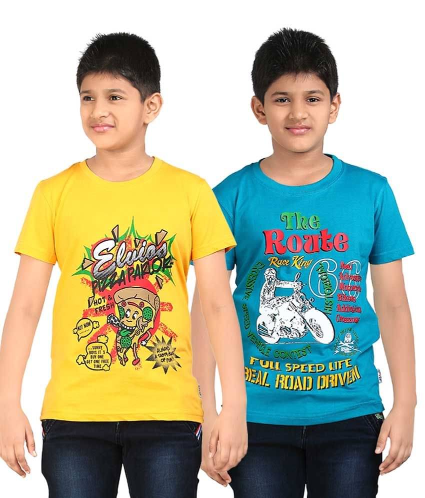     			Dongli Pack of 4 Boys Cotton T-Shirt ( Multi Color )