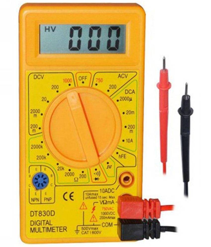     			D830D Digital Multimeter LCD AC DC Measuring Voltage Current (not for professional use) Colour may vary
