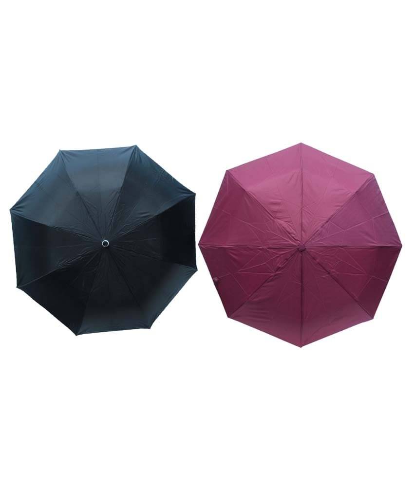     			Arip Black & Rani 3 Fold Umbrella (Pack of 2)