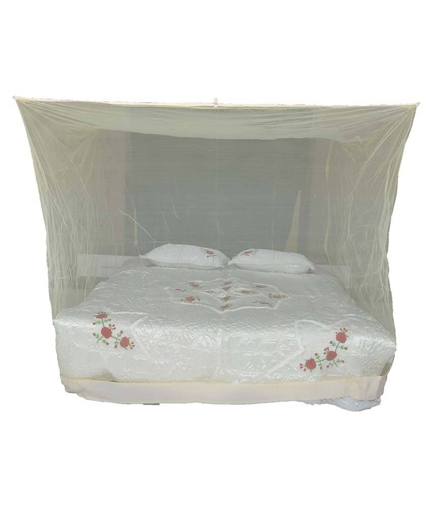     			Riddhi White Polyester Single Mosquito Net, Machardani