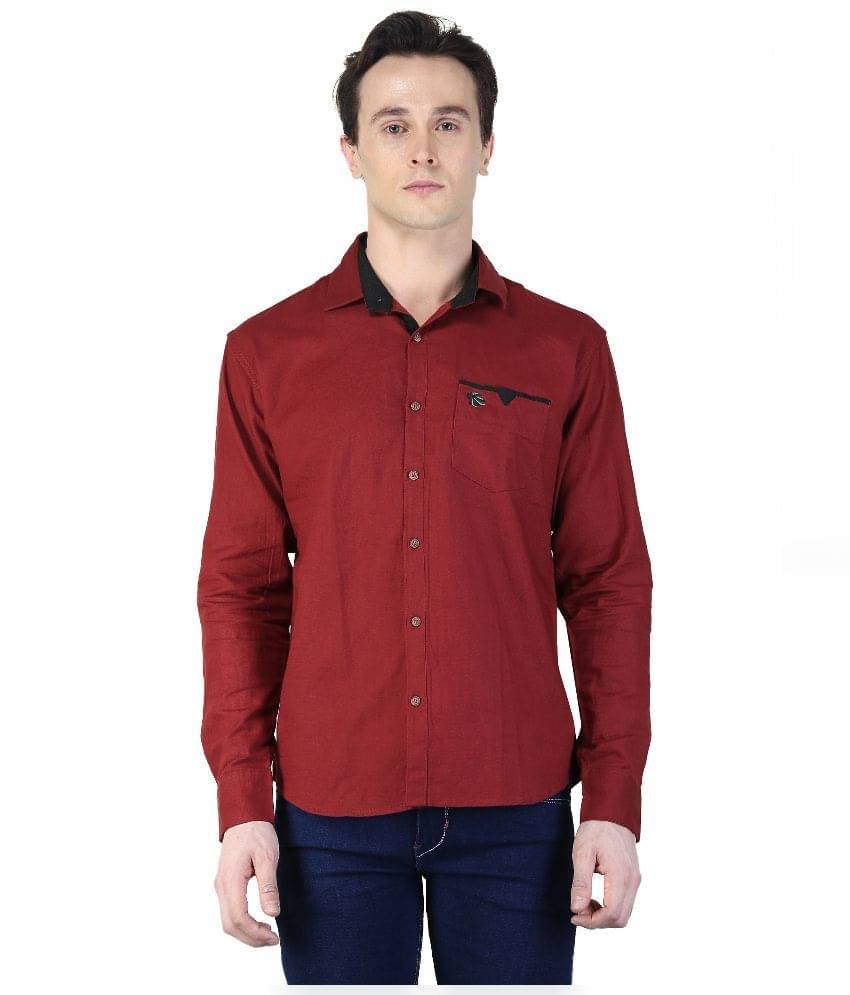     			British Terminal Maroon Casuals Slim Fit Shirt