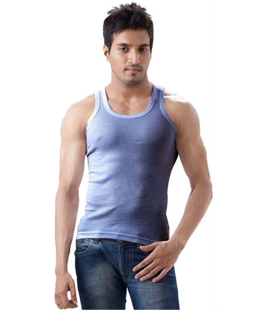 Dollar Club Pack of 3 Cotton Vest For Men ( Grey ) - Nightwear & Loungewear | Buy online on ZillyBuy