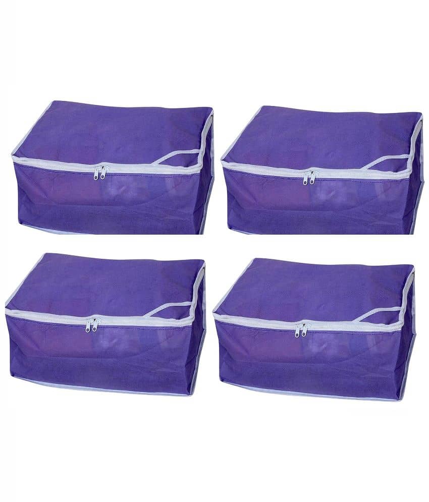 Fashion Bizz Purple Saree Cover - Set of 4 - Handbags | Buy online on ZillyBuy