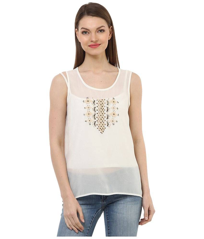 Oxolloxo Women's Polyester Tank Top ( White ) Oxolloxo Women's Polyester Tank Top ( White )