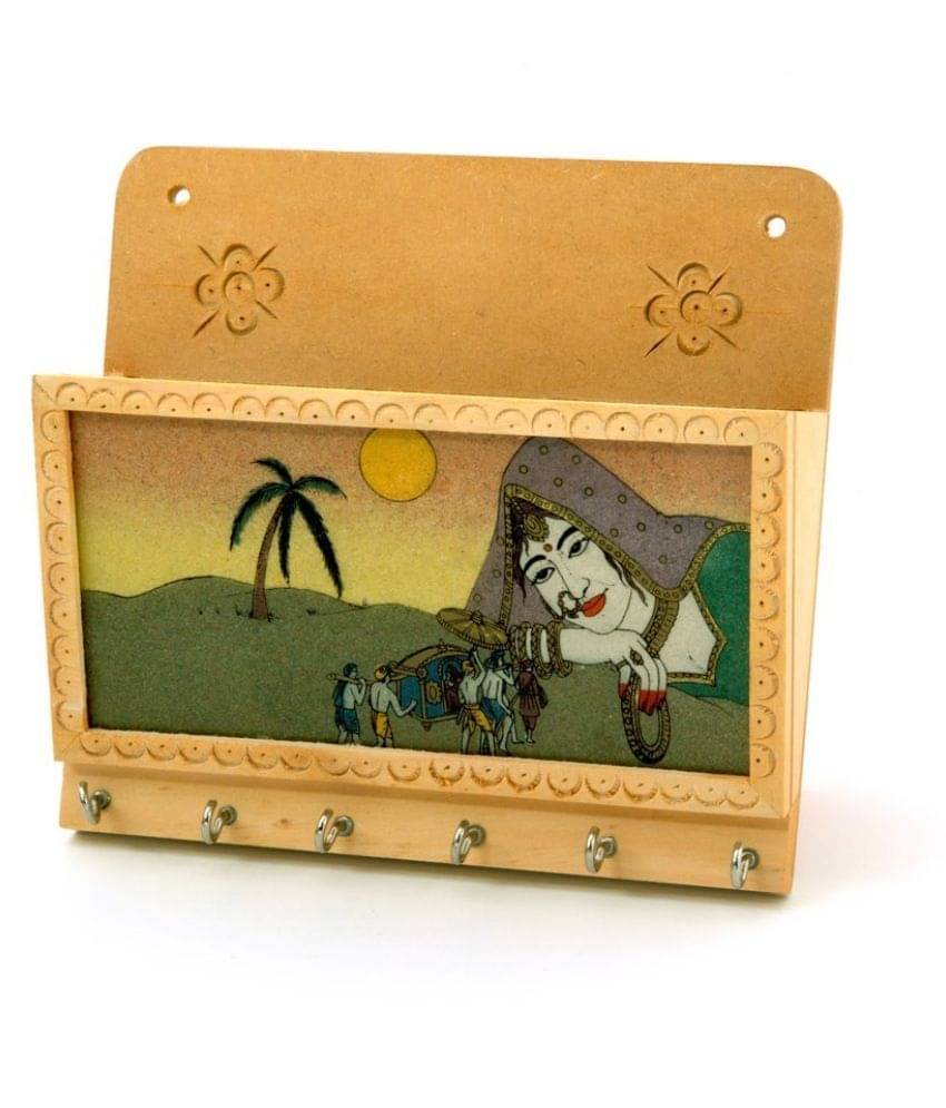     			Vivan Creation Brown Wooden Magazine Holder
