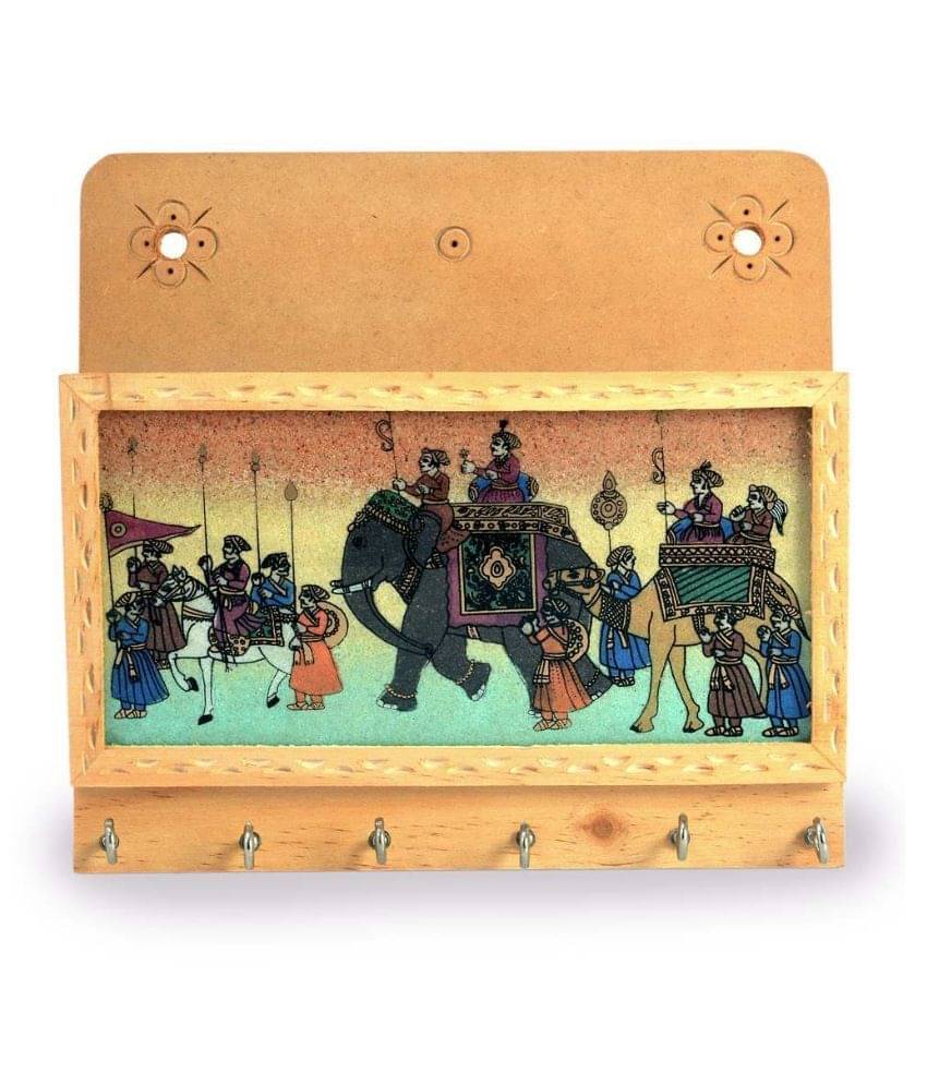     			Vivan Creation Brown Wooden Magazine Holder