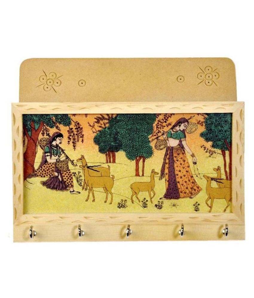     			Vivan Creation Brown Wooden Magazine Holder