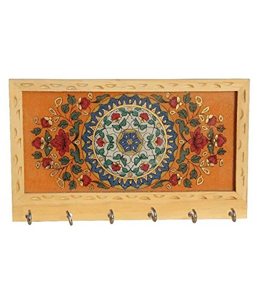     			Vivan Creation Beigh Wood Wall Hanging Key Holder