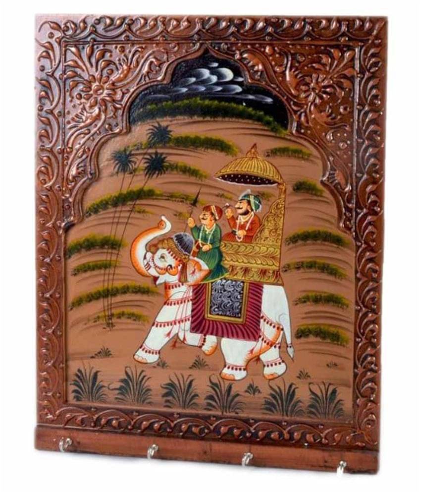 Vivan Creation Brown Wood Wall Hanging Key Holder Vivan Creation Brown Wood Wall Hanging Key Holder