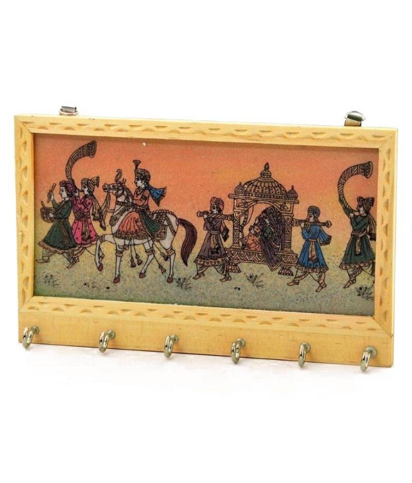     			VivanCreation Multicolour Wooden Key Holder