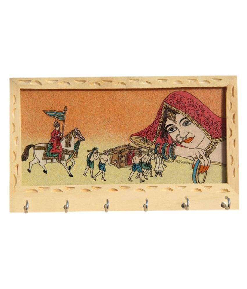     			VivanCreation Multicolour Wooden Key Holder