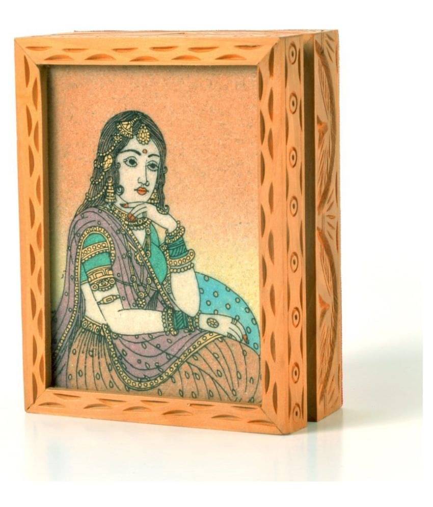     			VivanCreation Precious Gemstone Painting Handcrafted Jewellery Box