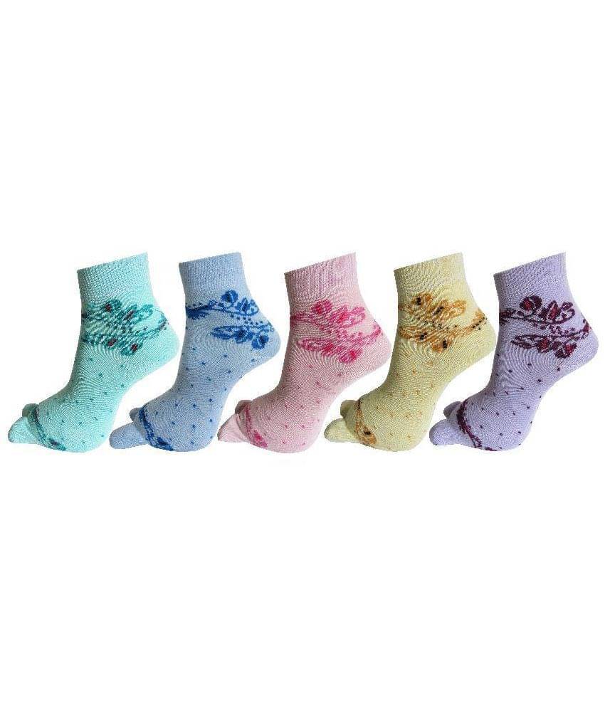Rc. Royal Class Multicolour Cotton Women's Winter Socks (Pack of 5) Rc. Royal Class Multicolour Cotton Women's Winter Socks (Pack of 5)