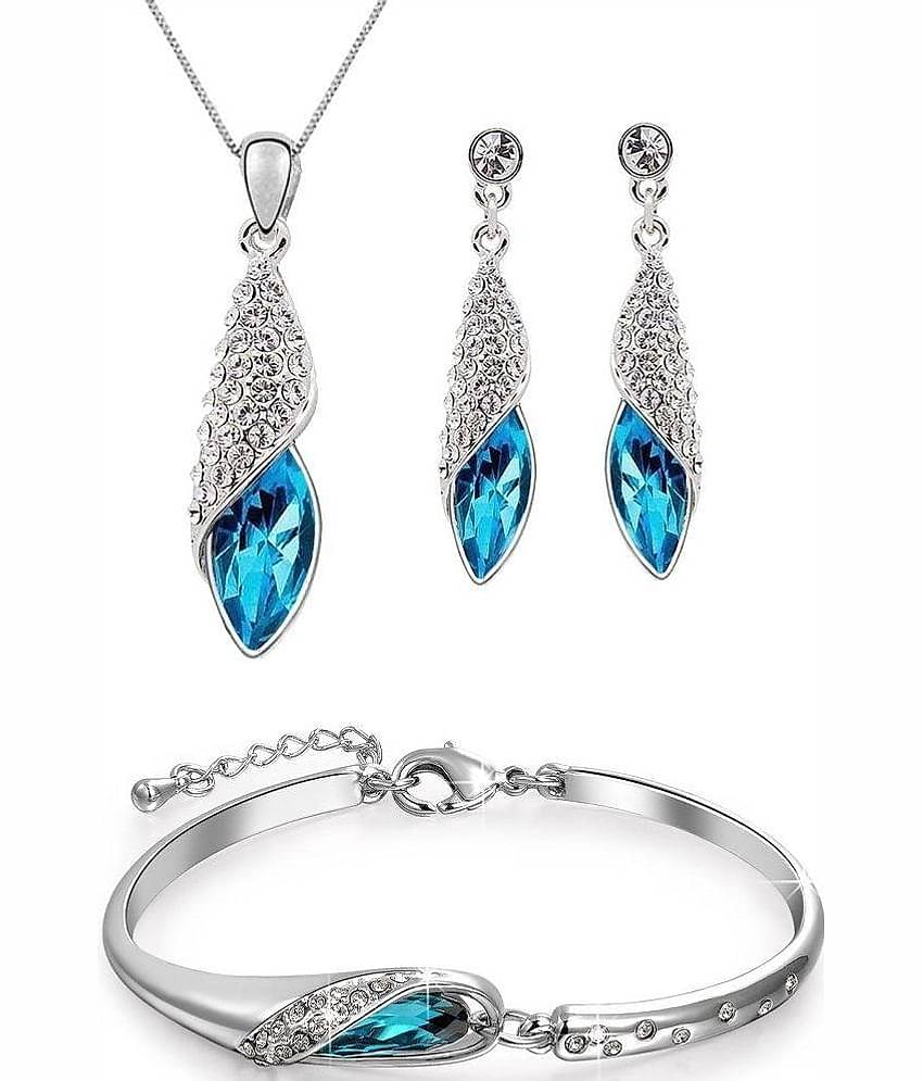 YOUBELLA Silver Pendant set ( Pack of 1 )