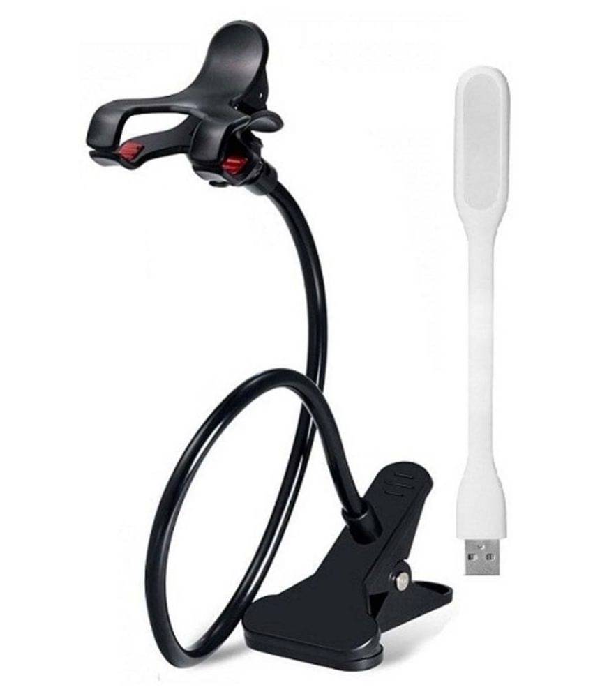 Prro Black Car Mobile Phone Holder or Stand with USB Flash Light Prro Black Car Mobile Phone Holder or Stand with USB Flash Light