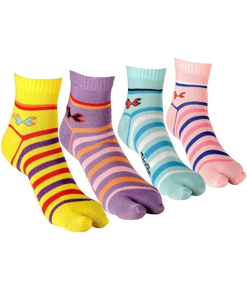 Texlon - Multicolor Cotton Women's Ankle Length Socks ( Pack of 4 ) - Socks | Buy online on ZillyBuy