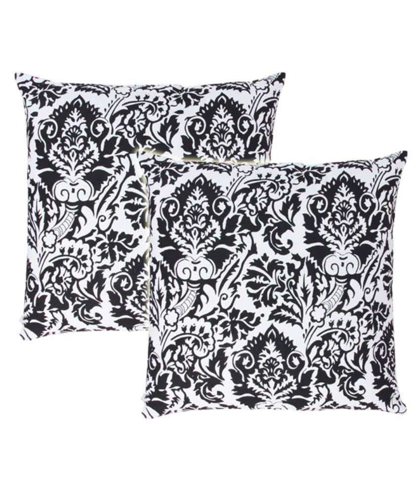 Zubix Black Cotton Cushion Covers - Set Of 2