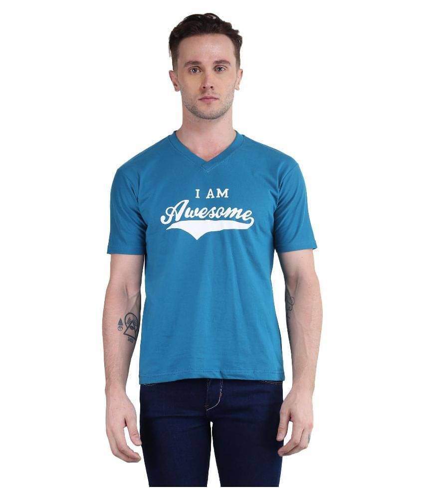British Terminal Blue V-Neck T Shirt British Terminal Blue V-Neck T Shirt