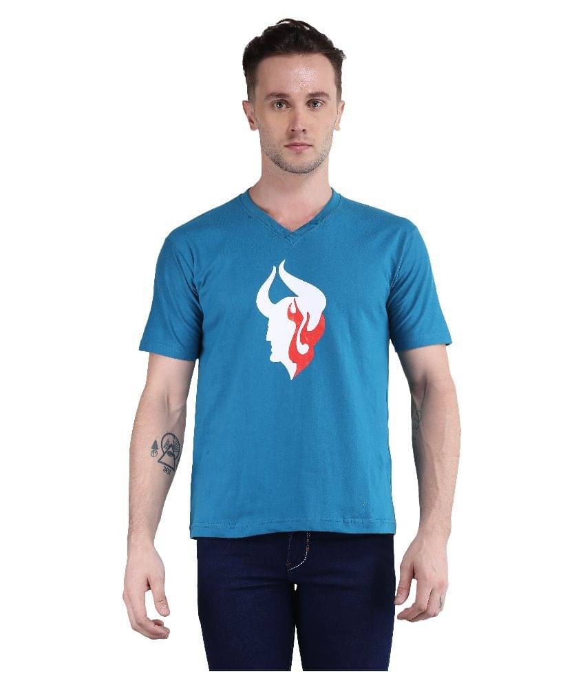 British Terminal Blue V-Neck T Shirt British Terminal Blue V-Neck T Shirt
