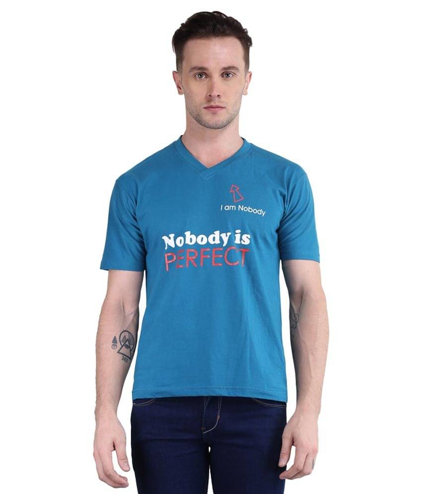 British Terminal Blue V-Neck T Shirt British Terminal Blue V-Neck T Shirt