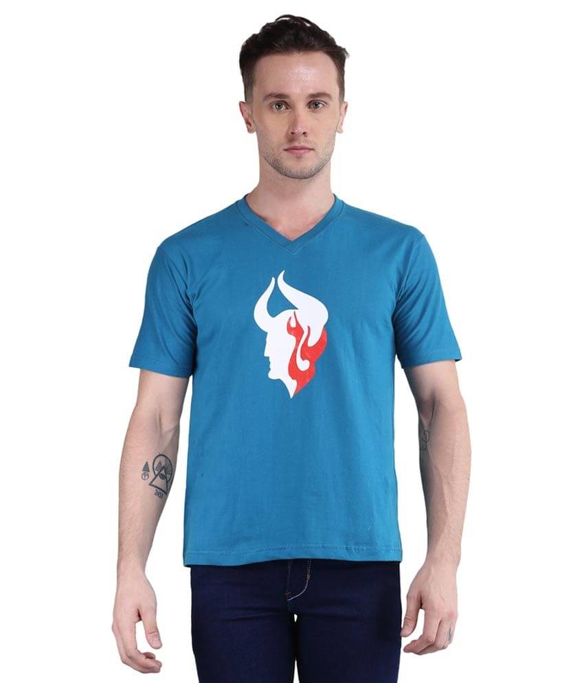 British Terminal Blue V-Neck T Shirt British Terminal Blue V-Neck T Shirt