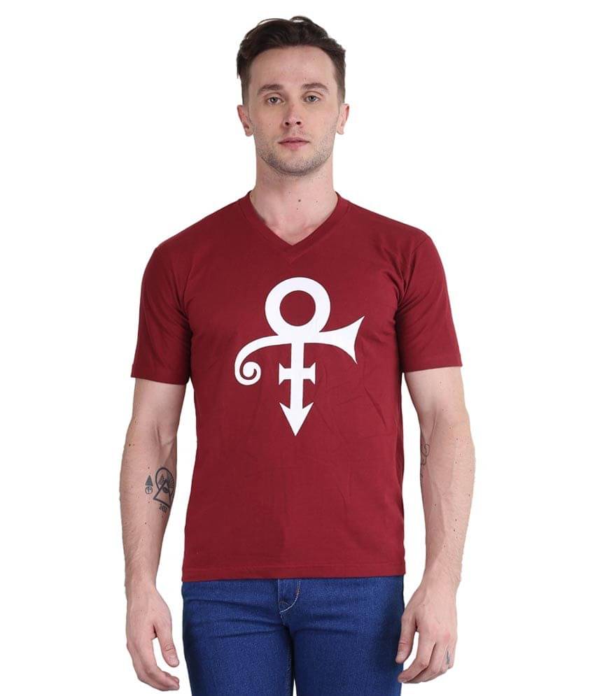 British Terminal Maroon V-Neck T Shirt     			British Terminal Maroon V-Neck T Shirt