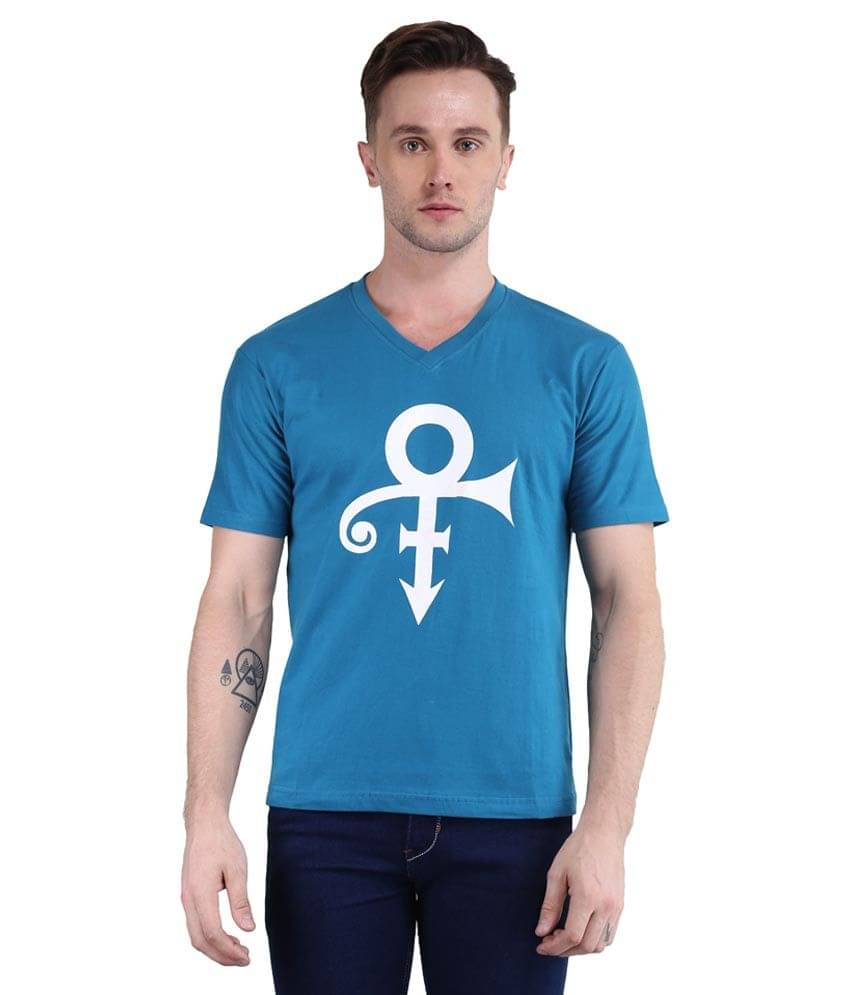 British Terminal Blue V-Neck T Shirt British Terminal Blue V-Neck T Shirt