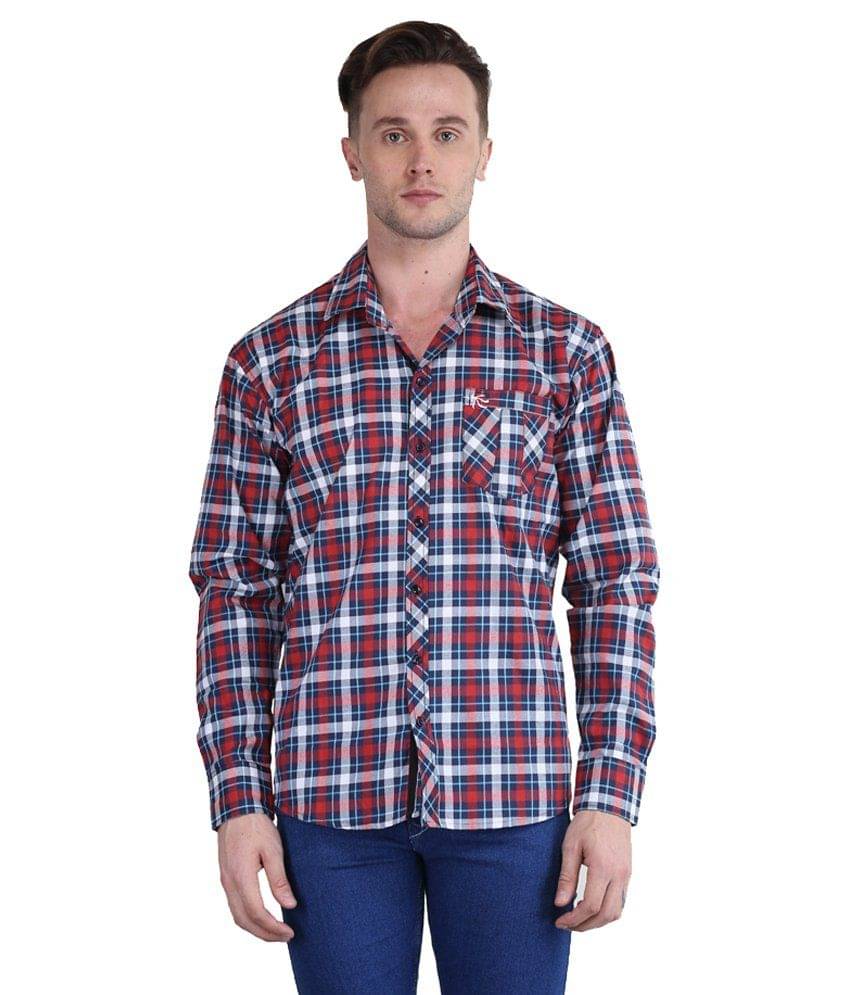     			British Terminal 100 Percent Cotton Slim Fit Checks Men's Casual Shirt - Multi ( )