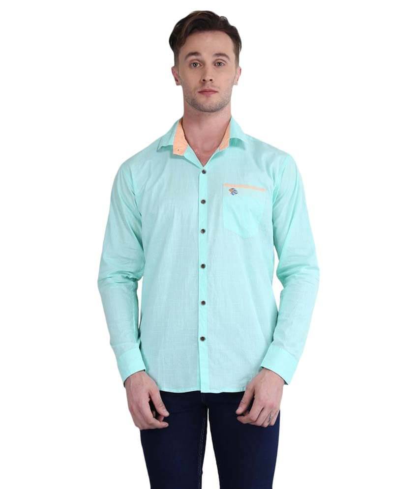    			British Terminal Turquoise Casuals Slim Fit Shirt