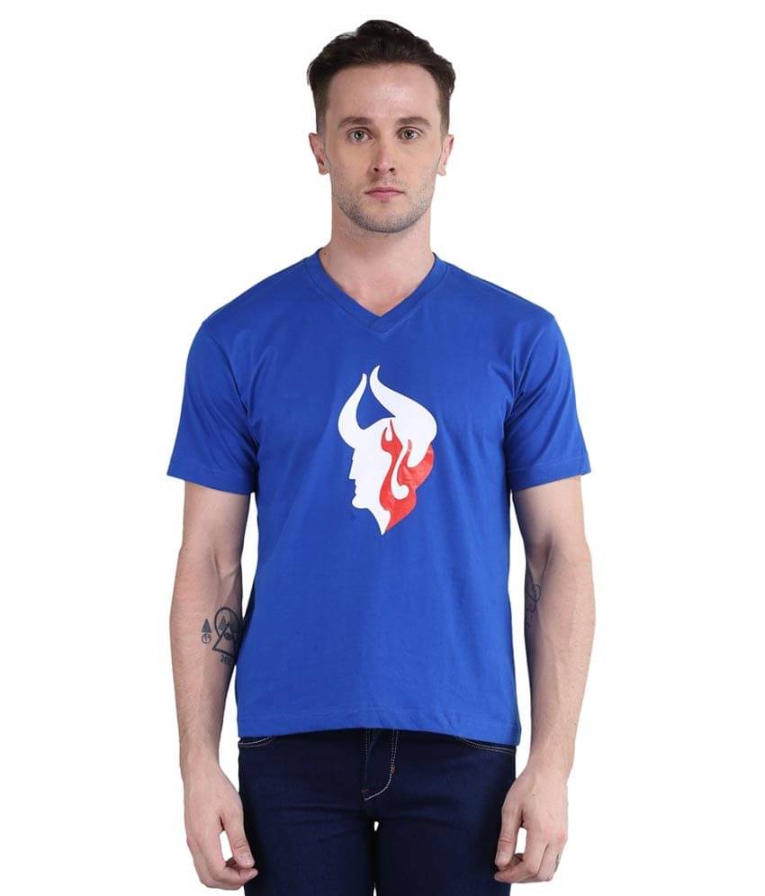 British Terminal Blue V-Neck T Shirt British Terminal Blue V-Neck T Shirt