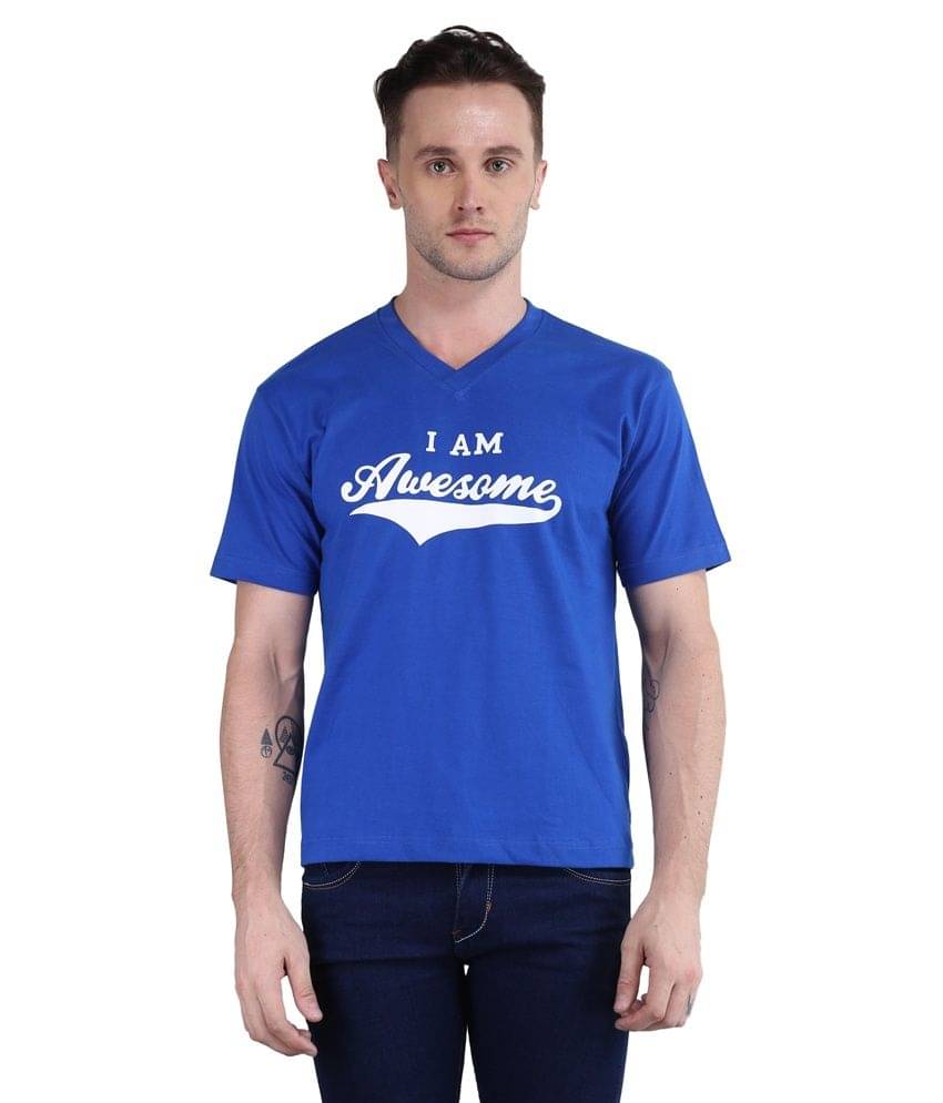 British Terminal Blue V-Neck T Shirt British Terminal Blue V-Neck T Shirt