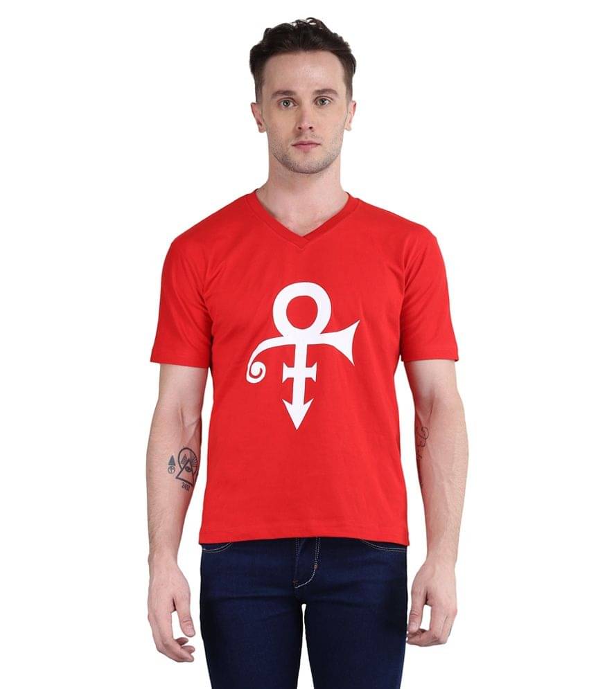     			British Terminal Red V-Neck T Shirt
