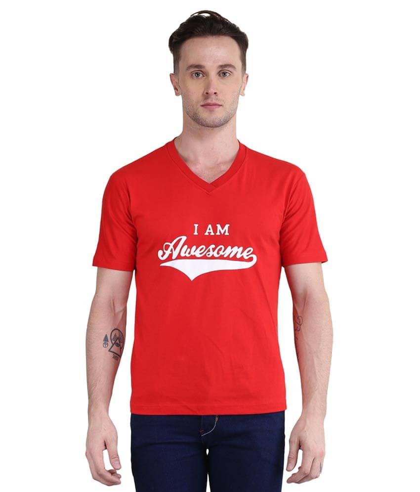 British Terminal Red V-Neck T Shirt British Terminal Red V-Neck T Shirt