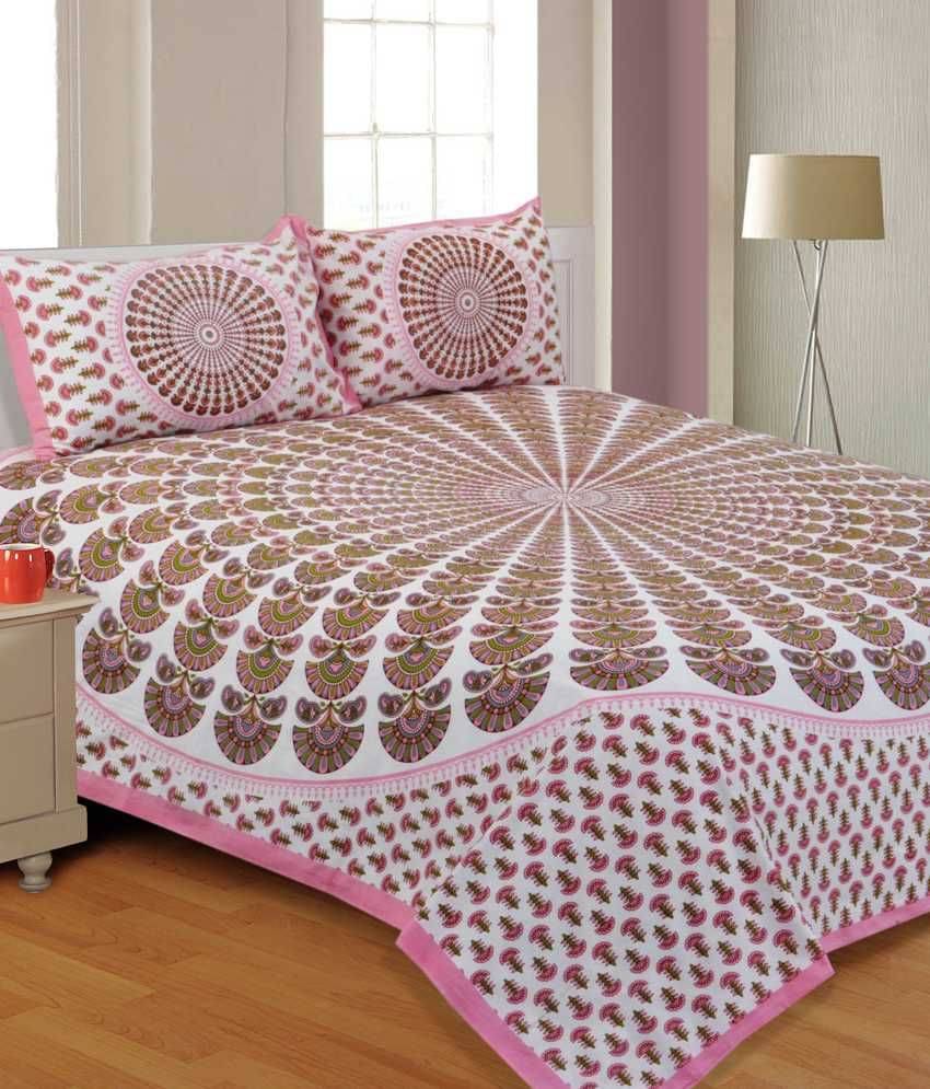     			Uniqchoice Cotton Double Bedsheet ( Multi )