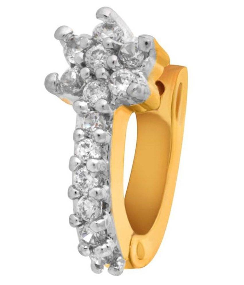Zeneme Alloy Gold Plating Cubiz Zirconia Studded Gold Coloured Earrings     			Zeneme Alloy Gold Plating Cubiz Zirconia Studded Gold Coloured Earrings