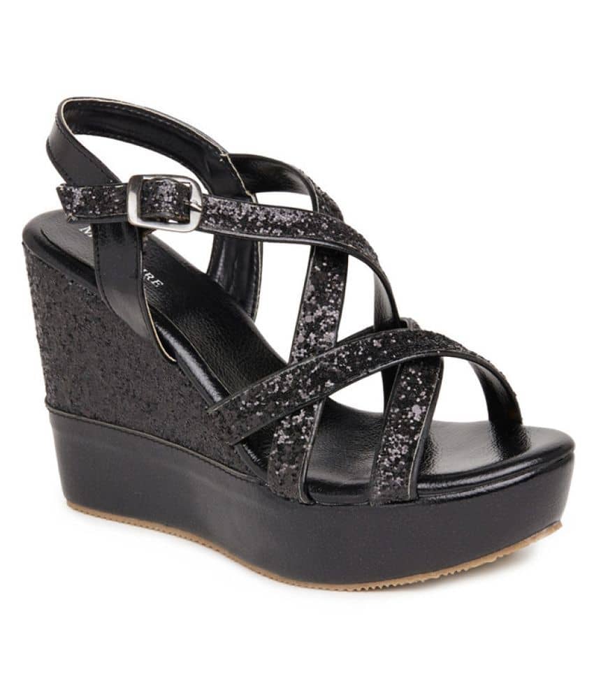 Marc Loire Black Wedges Heels