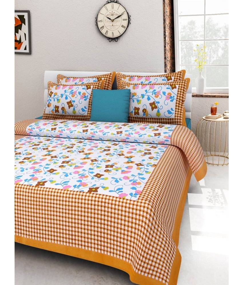     			Kismat Collection Cotton Double Bedsheet ( Multi )