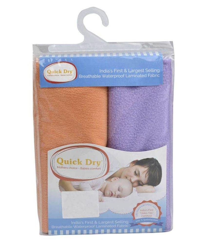Quick Dry Multicolour Cotton Waterproof sheet - Set of 2 Rubber Sheet Quick Dry Multicolour Cotton Waterproof sheet - Set of 2 Rubber Sheet