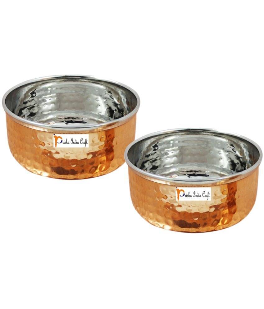 Prisha India Craft Pcs Copper Dessert Bowl 180 ml     			Prisha India Craft Pcs Copper Dessert Bowl 180 ml