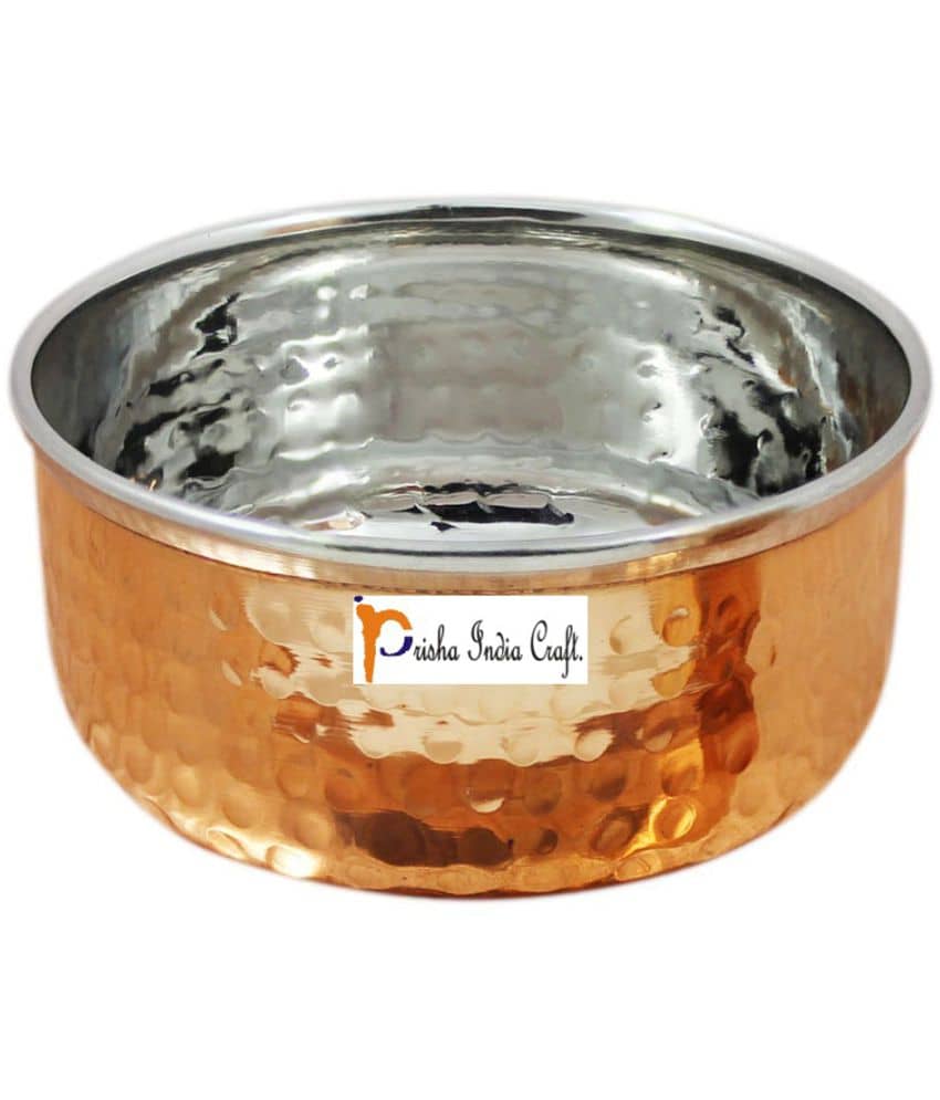 Prisha India Craft Pcs Copper Dessert Bowl 180 ml