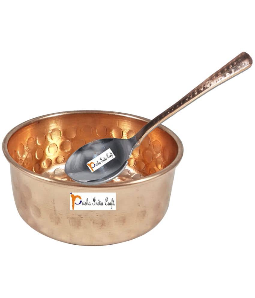 Prisha India Craft Pcs Copper Dessert Bowl 170 ml